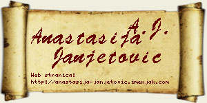 Anastasija Janjetović vizit kartica
